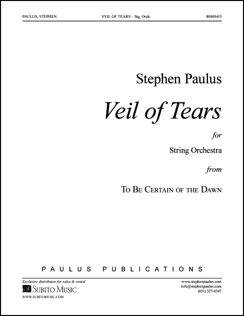 Veil of Tears (study score) for Strings - Click Image to Close